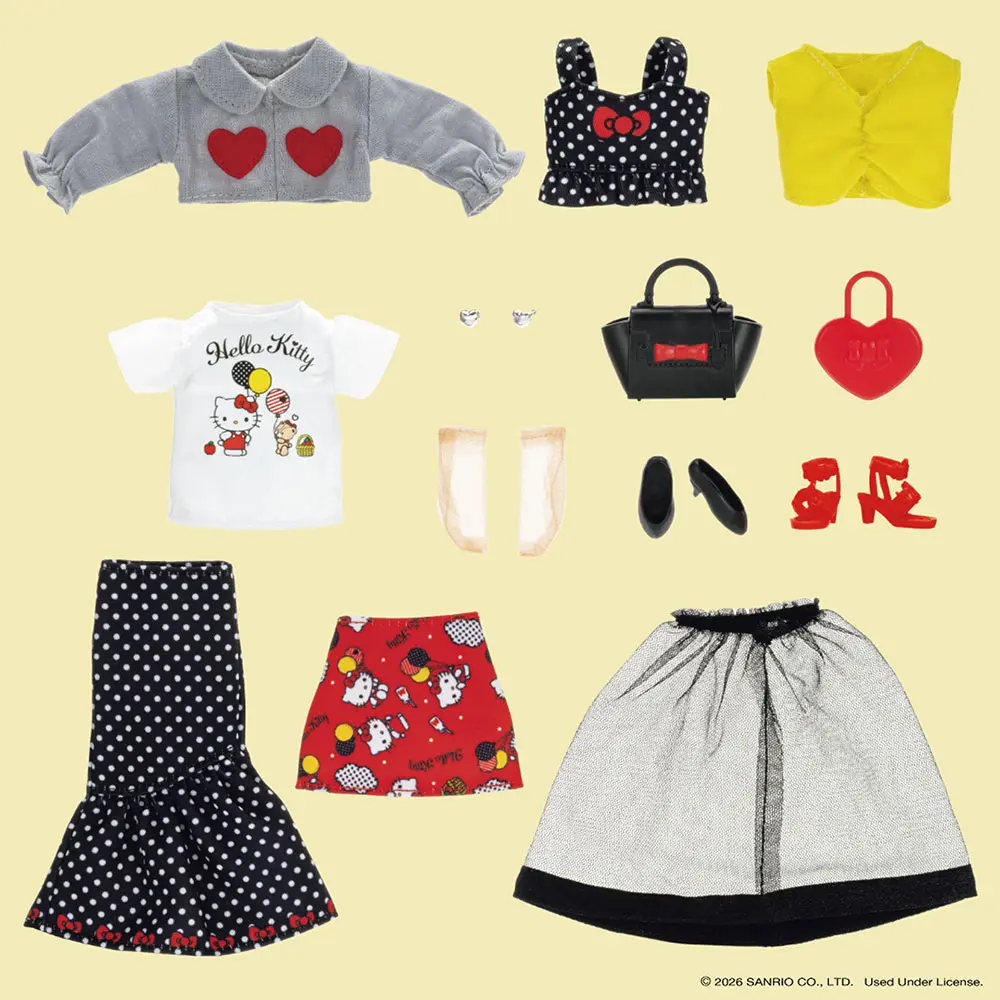 Licca I Love Hello Kitty Weekly Outfit Set 3