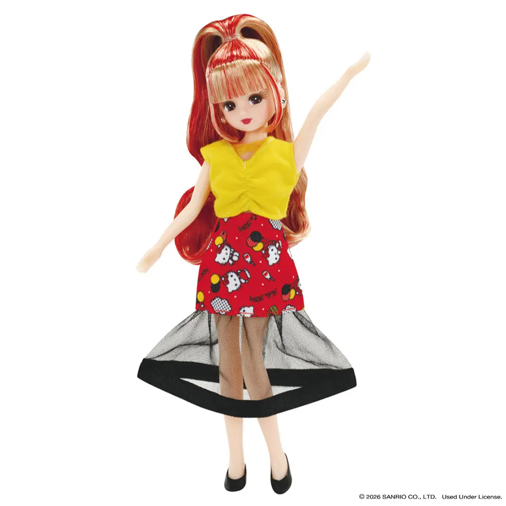 Licca I Love Hello Kitty Weekly Outfit Set 6